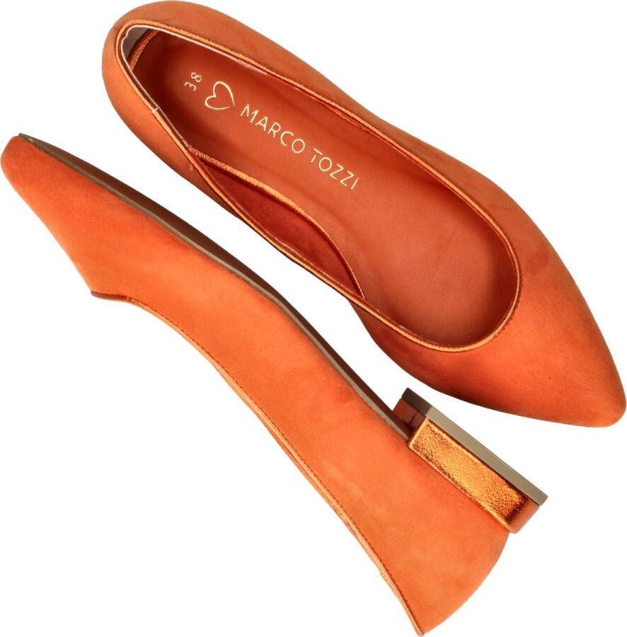 Marco tozzi Oranje Metallic Ballerina Schoenen Orange