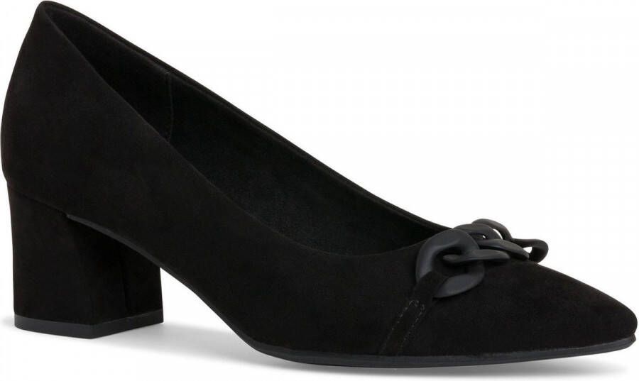 Marco tozzi Zwarte Suède Pumps met 5 cm Hak Black Dames