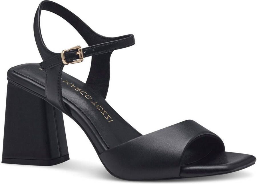 Marco tozzi Zwarte platte sandalen voor vrouwen Black Dames