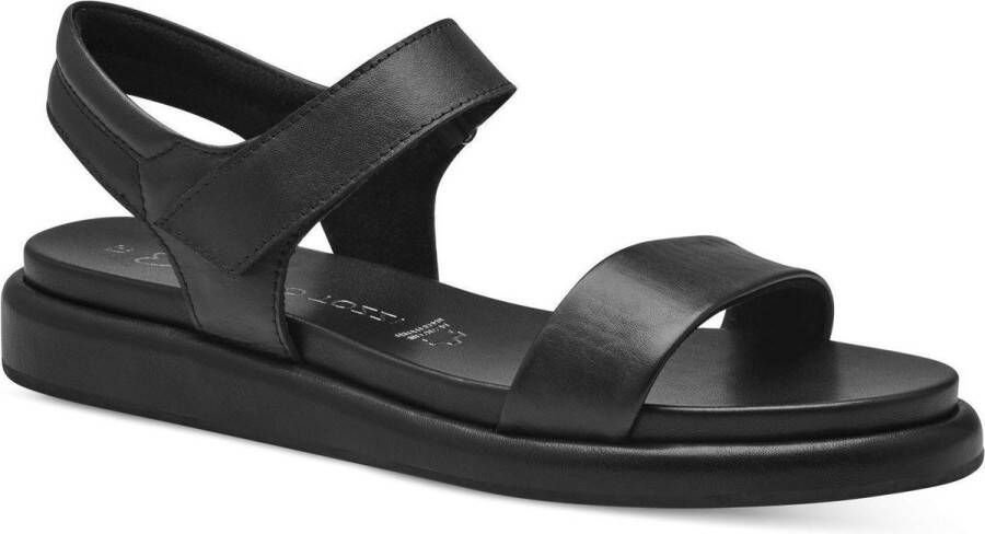 Marco tozzi Zwarte platte sandalen voor vrouwen Black Dames