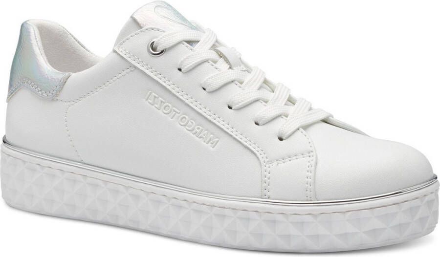 Marco Tozzi Plateausneakers met mooie metallic-details vrijetijdsschoen lage schoen veterschoen