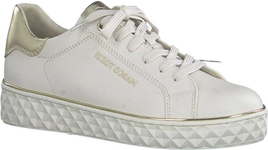 Marco Tozzi Plateausneakers met mooie metallic-details vrijetijdsschoen halfhoge schoen veterschoen