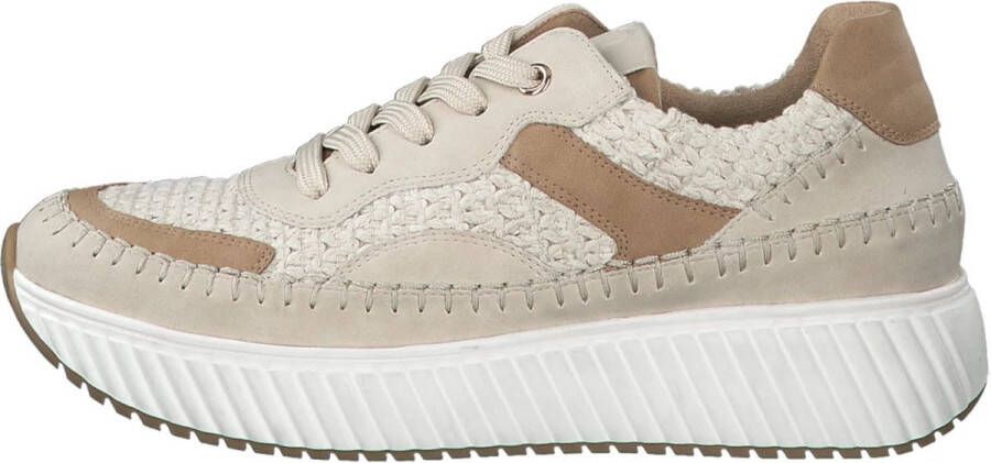 Marco Tozzi Dames Sneaker 23733-402 Beige Combi