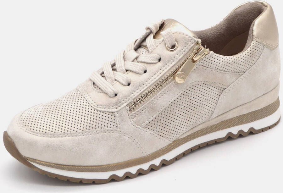 Marco Tozzi Dames Sneaker 23782-447 Lichtbeige Metallic