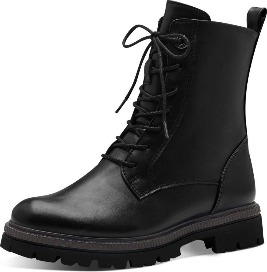 Marco Tozzi Dames Veterboot 25207-001 Zwart