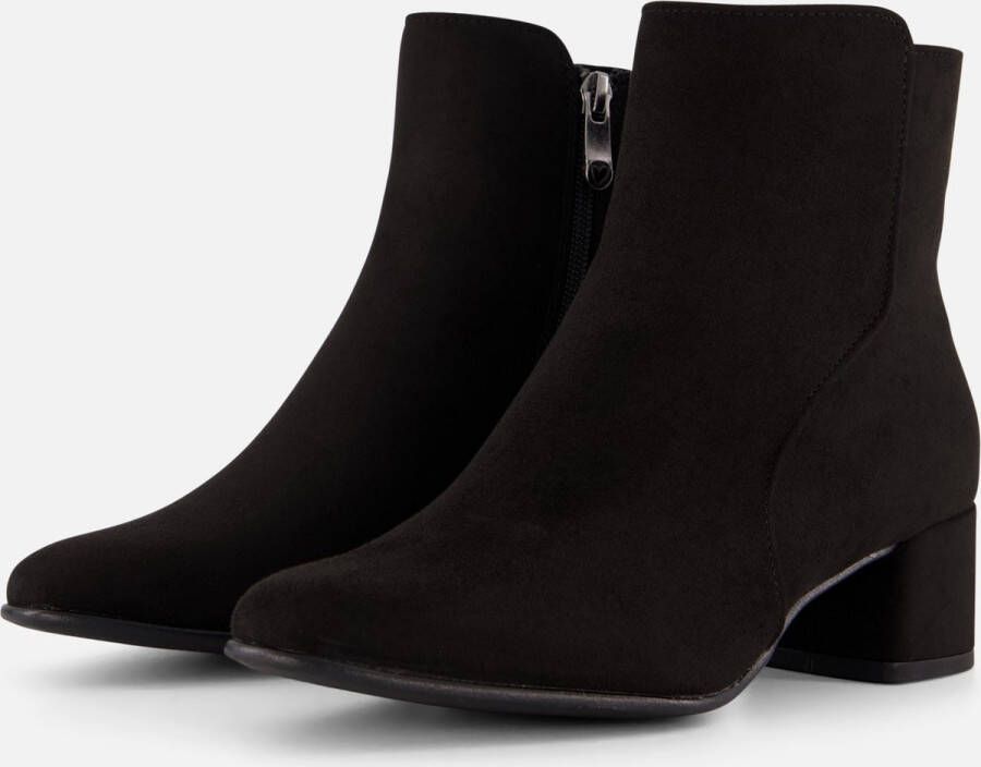 Marco tozzi Zwarte Vegan Enkellaars Black Dames