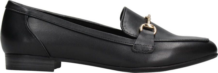 Marco tozzi Zwarte Chic Loafer met Gouden Detail Black Dames