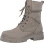 Marco Tozzi MT Leather upper and Feel Me insole Dames Lace Boot Flat TAUPE NUBUCK - Thumbnail 1