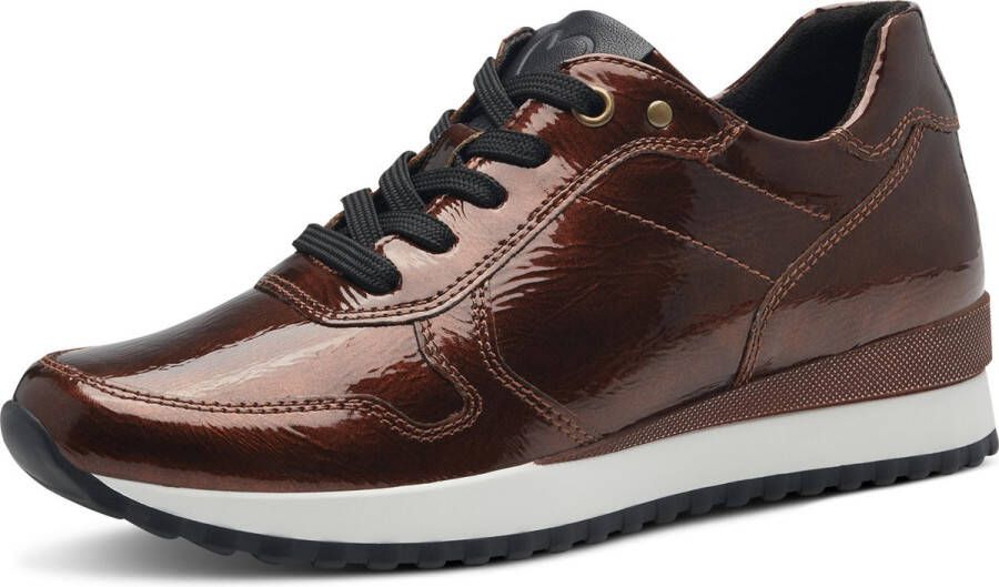 Marco Tozzi MT Soft Lining rem. Sock Dames Sneaker Low BRONCE PAT.COM