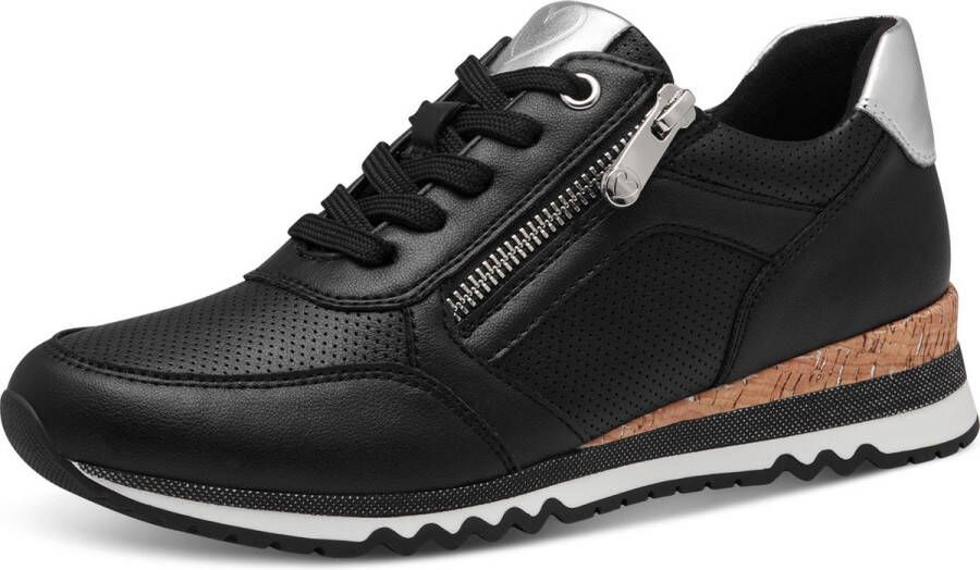 Marco Tozzi MT Vegan MT Soft Lining removable insole Dames Sneakers BLACK COMB