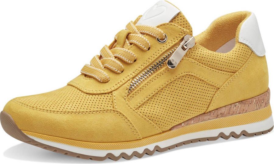 Marco Tozzi MT Vegan Soft Lining + Feel Me removable insole Dames Sneaker LEMON COMB