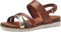 Marco Tozzi MT Vegan Soft Lining + Feel Me Softstep Footbed Dames Sandalen COGNAC COMB - Thumbnail 2