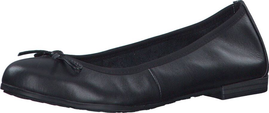 Marco Tozzi premio Leather Insole Leather + Feel Me Dames Ballerina's BLACK