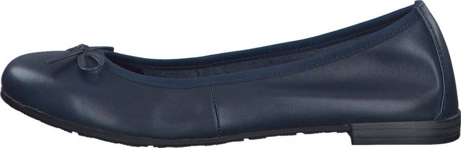 Marco Tozzi premio Leather Insole Leather + Feel Me Dames Ballerina's NAVY