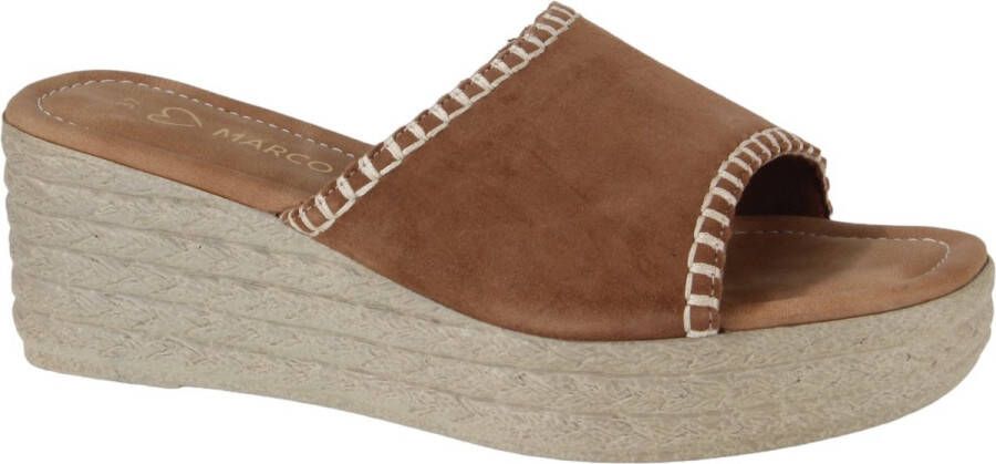 Marco Tozzi premio Soft Lining Leather + Feel Me insole Dames Muiltjes COGNAC