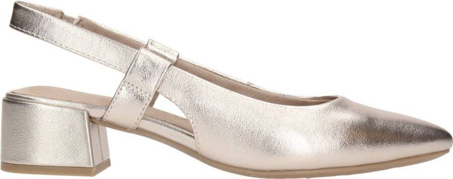 Marco tozzi Metallic Platinum Slingbacks voor dames Beige Dames