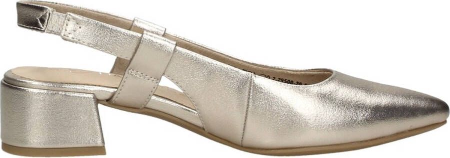 Marco tozzi Metallic Platinum Slingbacks voor dames Beige Dames