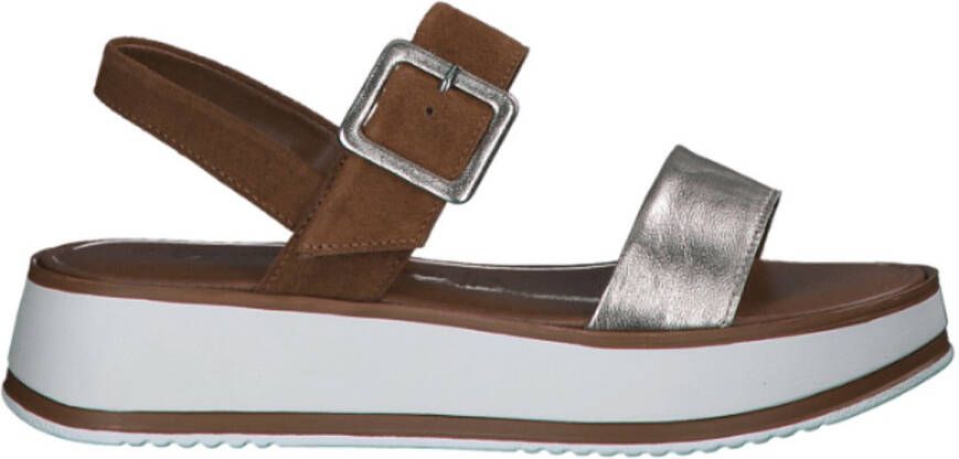 Marco Tozzi Sandaal Bruin Zilver MULTICOLOR