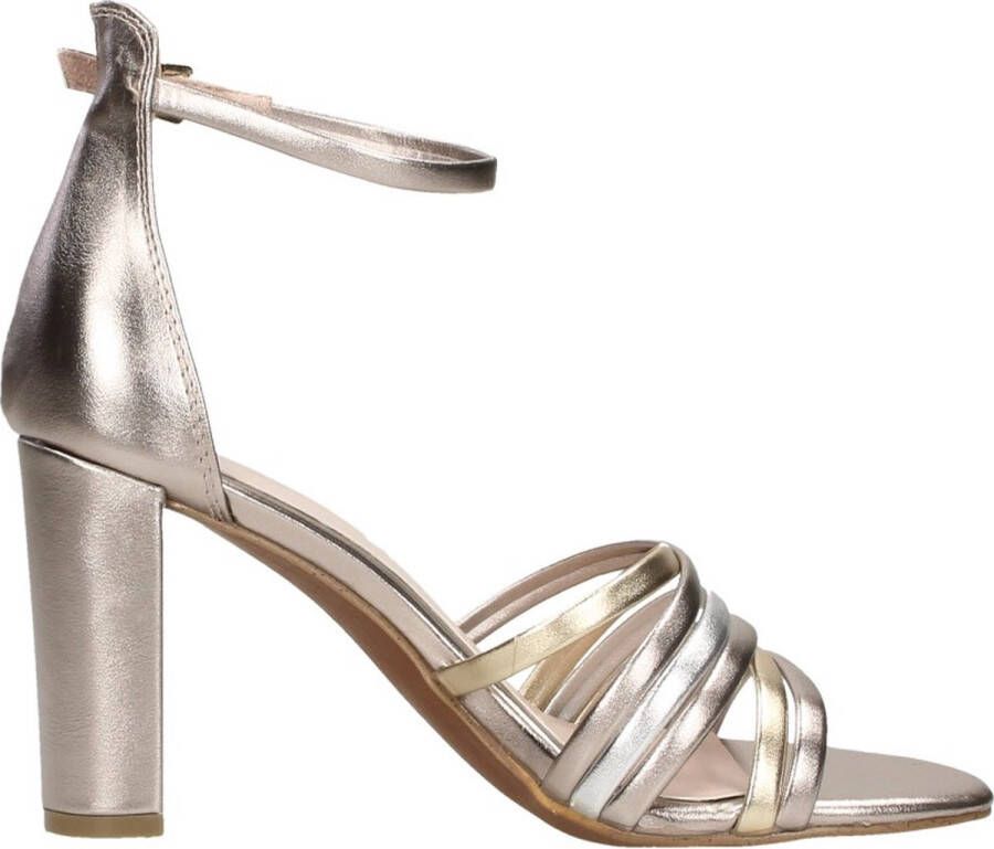 Marco tozzi Gouden Synthetische Sandalette met 9cm Hak Gray Dames