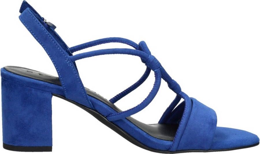 Marco tozzi Blauwe Sandalette van Suède met Unieke Bandjes Blue Dames