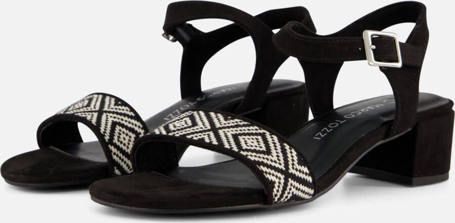 Marco Tozzi Sandalen zwart Textiel Dames