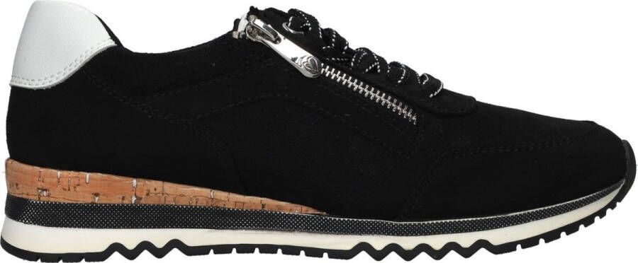 Marco tozzi Vegan rits sneaker met ondersteuning Black Dames