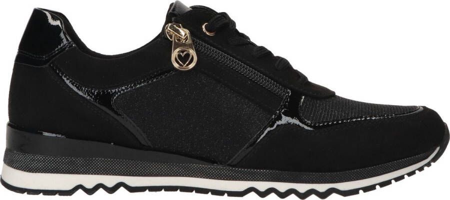 Marco tozzi Zwarte Sneaker met Uitneembaar Voetbed Black Dames