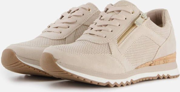 Marco Tozzi Sneakers met sleehak vrijetijdsschoen lage schoen veterschoen in vegan uitvoering