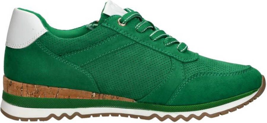 Marco Tozzi Sneakers met sleehak vrijetijdsschoen lage schoen veterschoen in vegan uitvoering