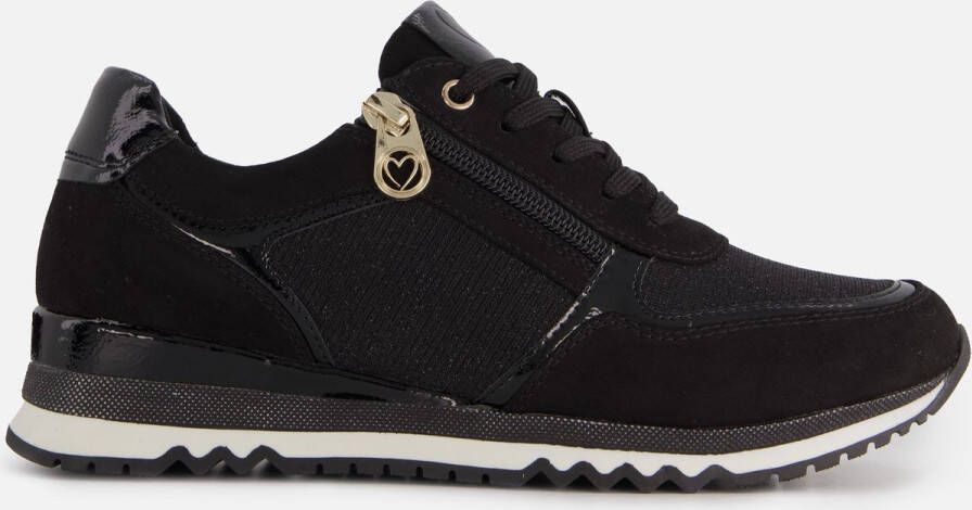 Marco tozzi Zwarte Sneaker met Uitneembaar Voetbed Black Dames