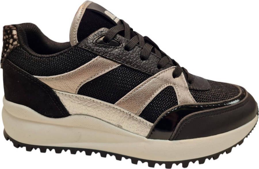 Maruti Boyd Sneaker met Metallic Accents Black Dames