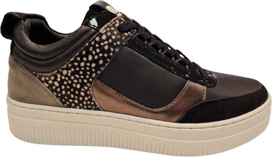 Maruti Mel Lage sneakers Leren Sneaker Dames Zwart