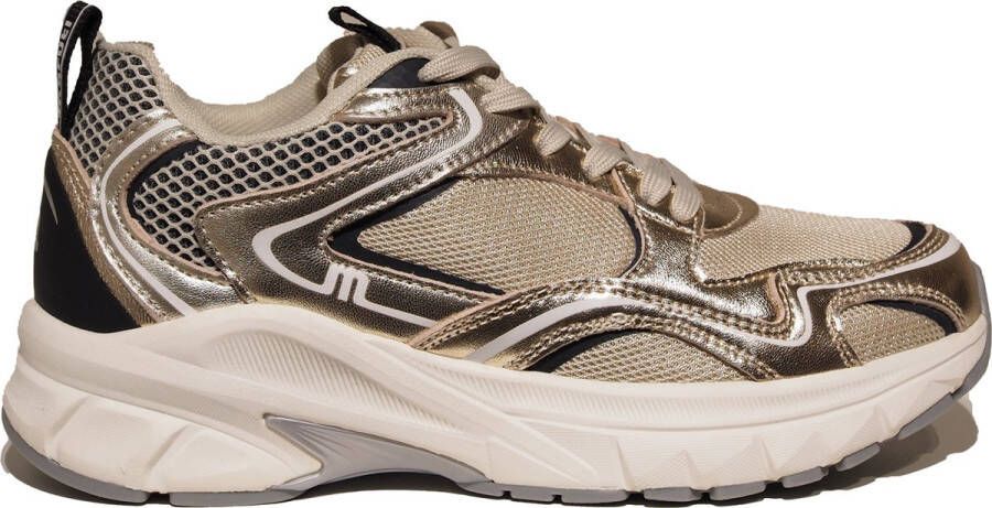 Maruti Novi sneakers metallic gold Goud Mesh Lage sneakers Dames