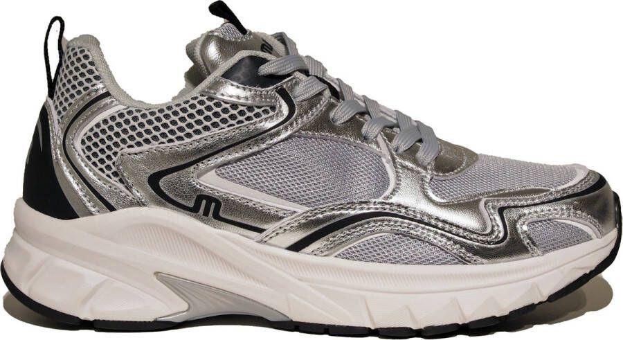 Maruti Novi sneakers metallic silver Zilver Mesh Lage sneakers Dames