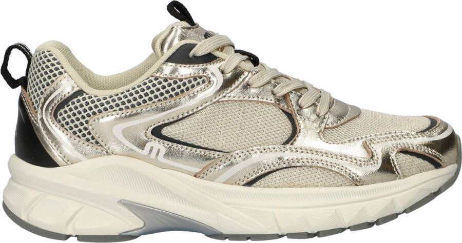 Maruti Novi sneakers metallic gold Goud Mesh Lage sneakers