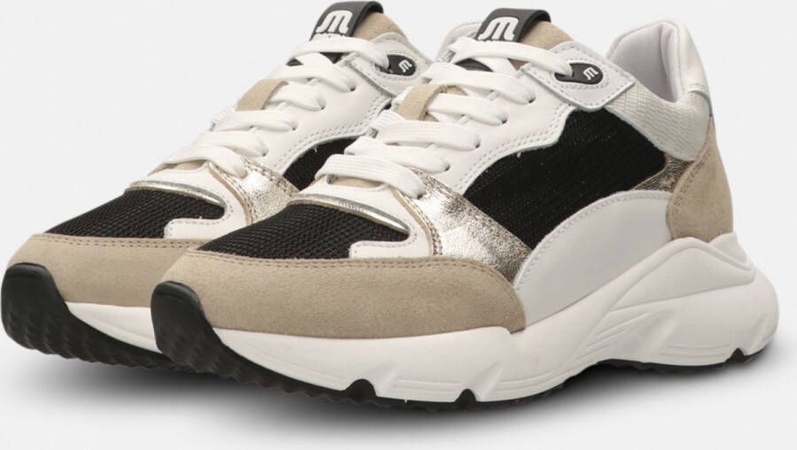 Maruti Raven beige black white Zwart Leer Lage sneakers Dames