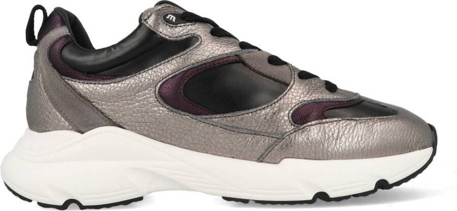 Maruti Zilver Paars Leren Lage Sneakers Gray Dames