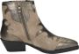 Maruti Tessy Leather Taupe Metalic Bronze Beige Suede Western Dames - Thumbnail 1