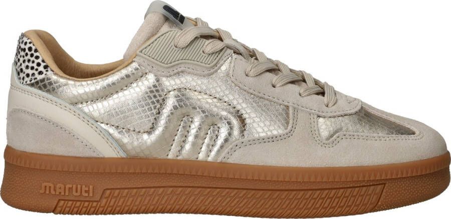 Maruti Yale Suede taupe gold sneakers Goud Leer Lage sneakers Dames