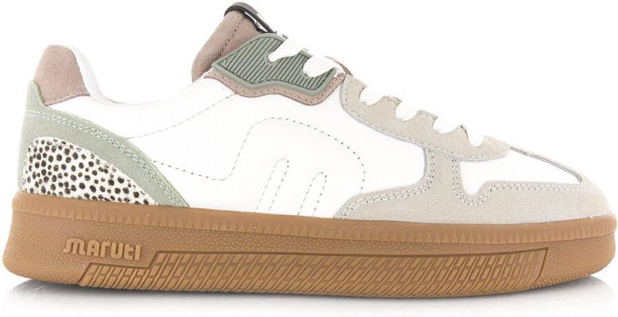 Maruti Yale Suede sneakers groen Wit Leer Lage sneakers Dames