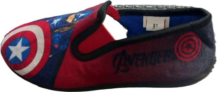 Marvel Avengers pantoffels Captain America sloffen instappers rubberen zool elastiek