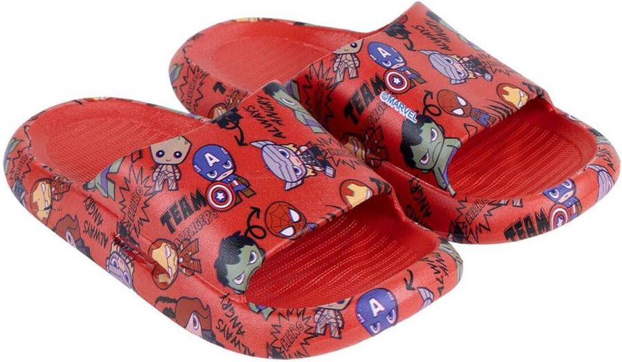 Badslippers Avengers Slippers Rood Avengers Assemble