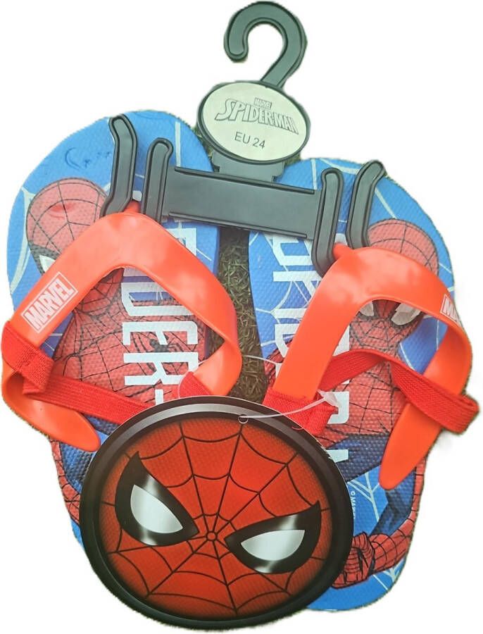 Marvel Spiderman teenslippers blauw of rood