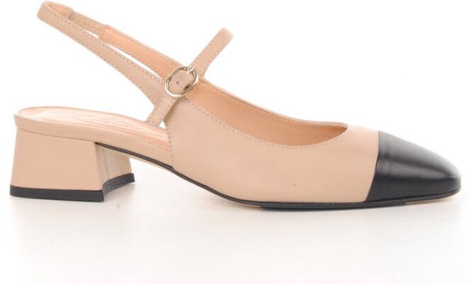 MAURY dames slingback Isabella beige en zwart