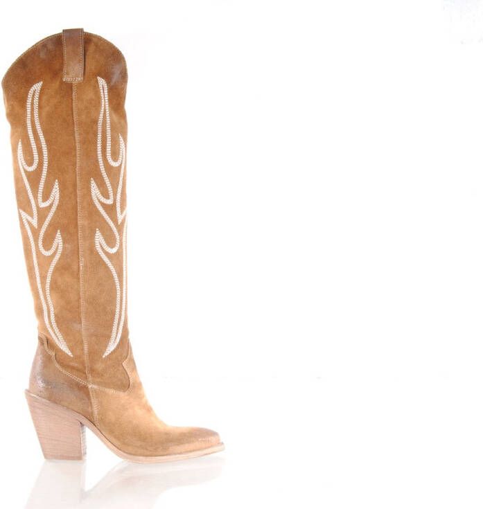 MAURY dames western knielaars taupe