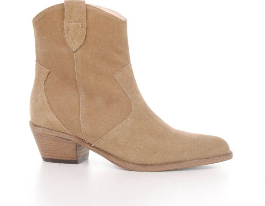 MAURY elegante damesboot western beige suède