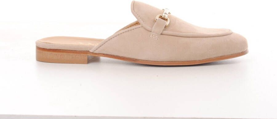 MAURY Elegante damesslipper lichtbeige suede