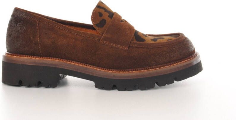 MAURY loafer Tintin camel suede + leopard print