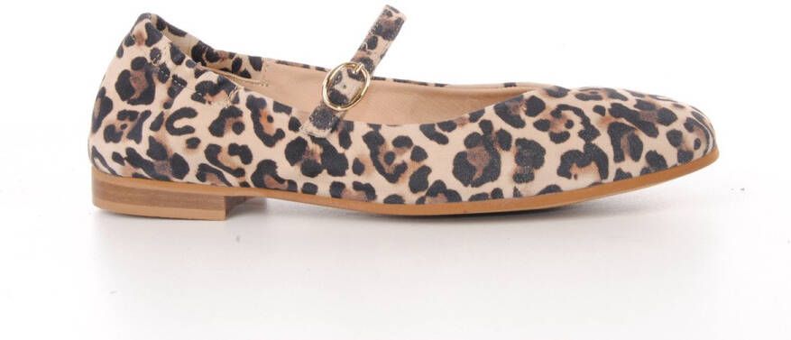 MAURY mary-jane ballerine Ella leopard bruin