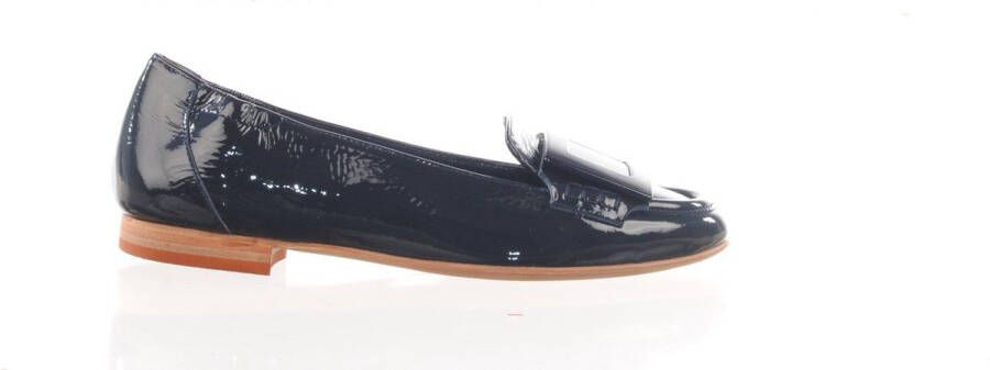 MAURY mocassin Noisette blauw lakleder